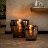 Lampadaire Dain UP XXL Verre couleur cuivre 