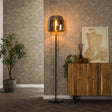 Lampadaires - Lampadaire en Verre Dain Couleur Chrome - Dimehouse