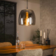 Lampes suspendues - Lampe suspendue Dain 1 - verre clair couleur chrome - Dimehouse