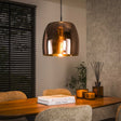 Lampes suspendues - Lampe suspendue Dain 1 - verre clair couleur cuivre - Dimehouse