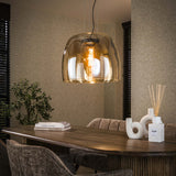 Suspension Dain 1 lumière XL en verre ambré 