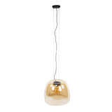 Suspension Dain 1 lumière XL en verre ambré 