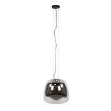 Suspension Dain 1-lumière XL en verre chromé 