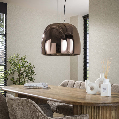 Suspension Dain 1-lumière XL en verre couleur cuivre 