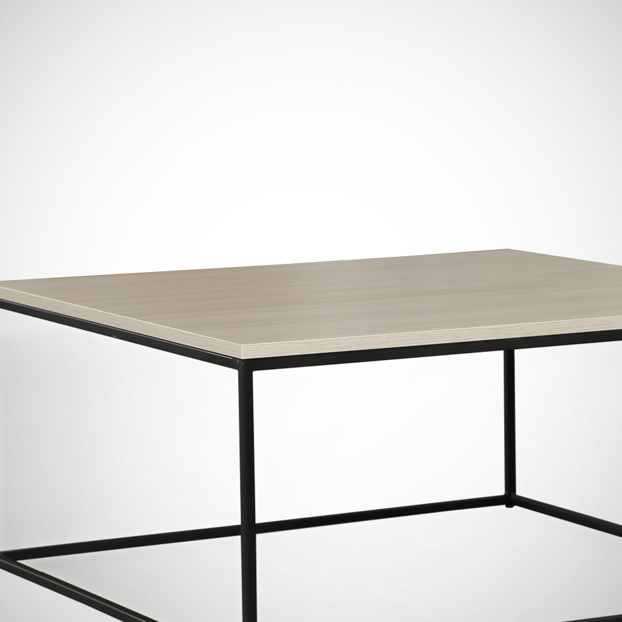 Table basse carrée 75x75 cm Pola - Chêne mélaminé 