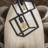 Suspension Drew 4 lumières cube noir 