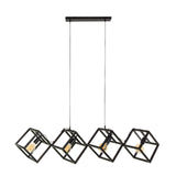 Suspension Drew 4 lumières cube noir 
