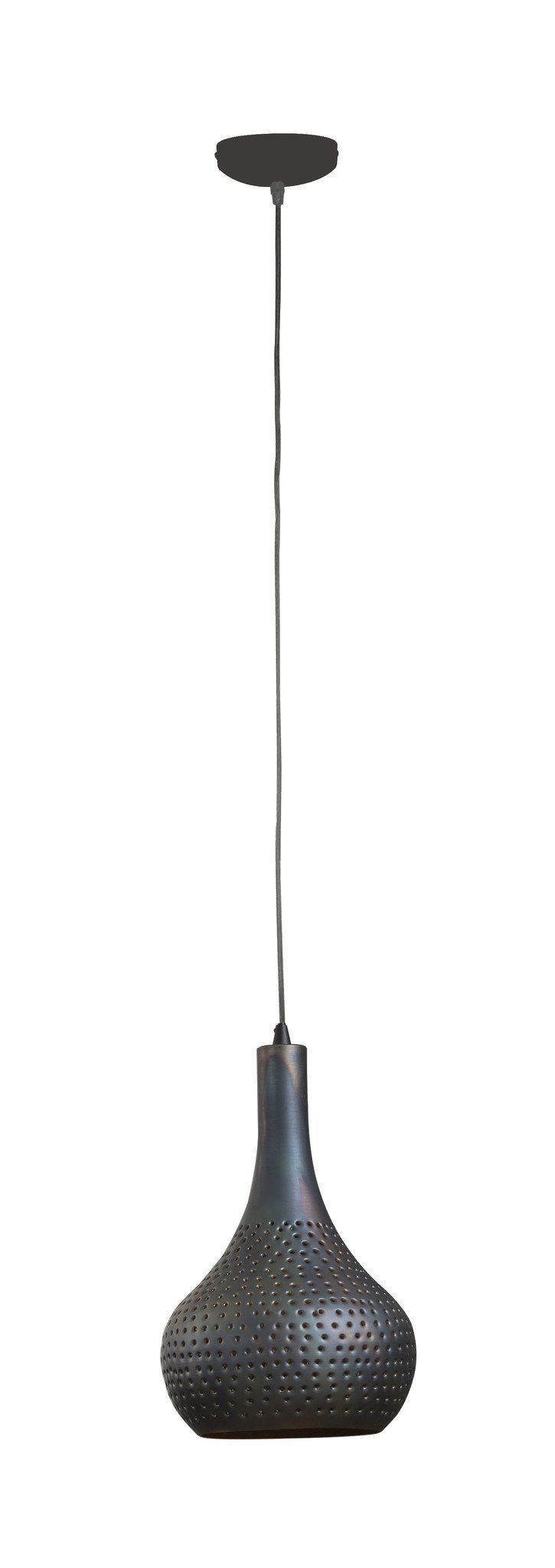 Hanglamp Aya 1 Black-Brown DH Interior Bruin LxBxH 46x28x27 Zwart bruin Witfoto vooraanzicht