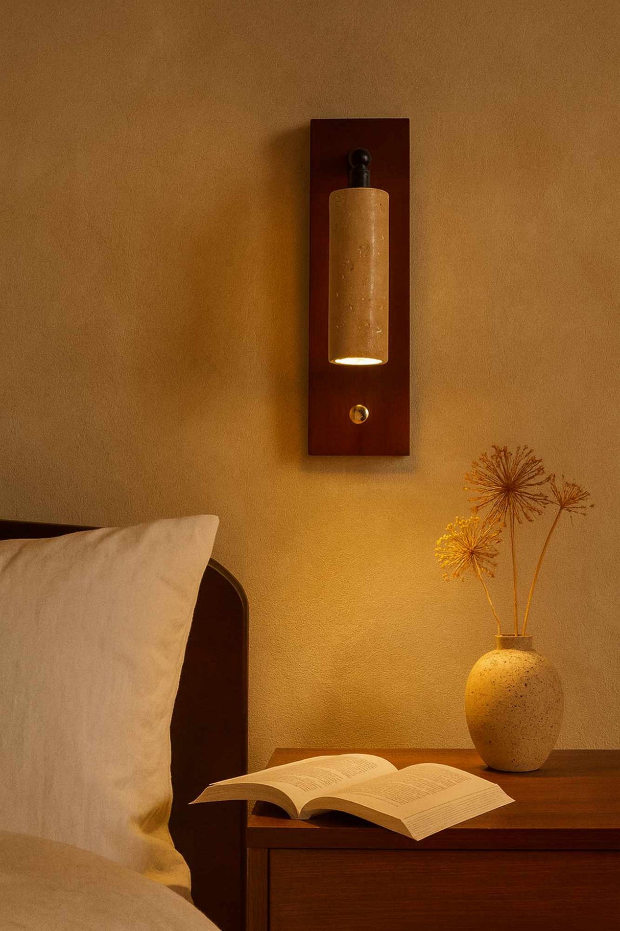Petit - Bouchon en travertin noyer beige noyer