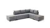 Canapé d'angle avec fonction couchage Right Fly Gris