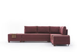 Canapé d'angle avec fonction couchage Right Fly Claret Rouge