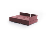 Canapé d'angle avec fonction couchage Right Fly Claret Rouge