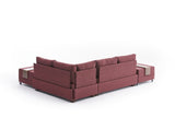 Canapé d'angle avec fonction couchage Right Fly Claret Rouge