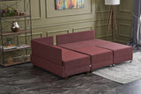 Canapé d'angle avec fonction couchage Left Fly Claret Red