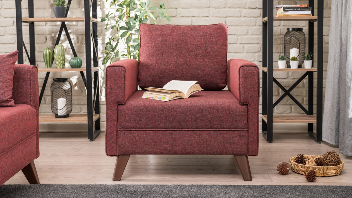 Fauteuil Bella Claret Rouge