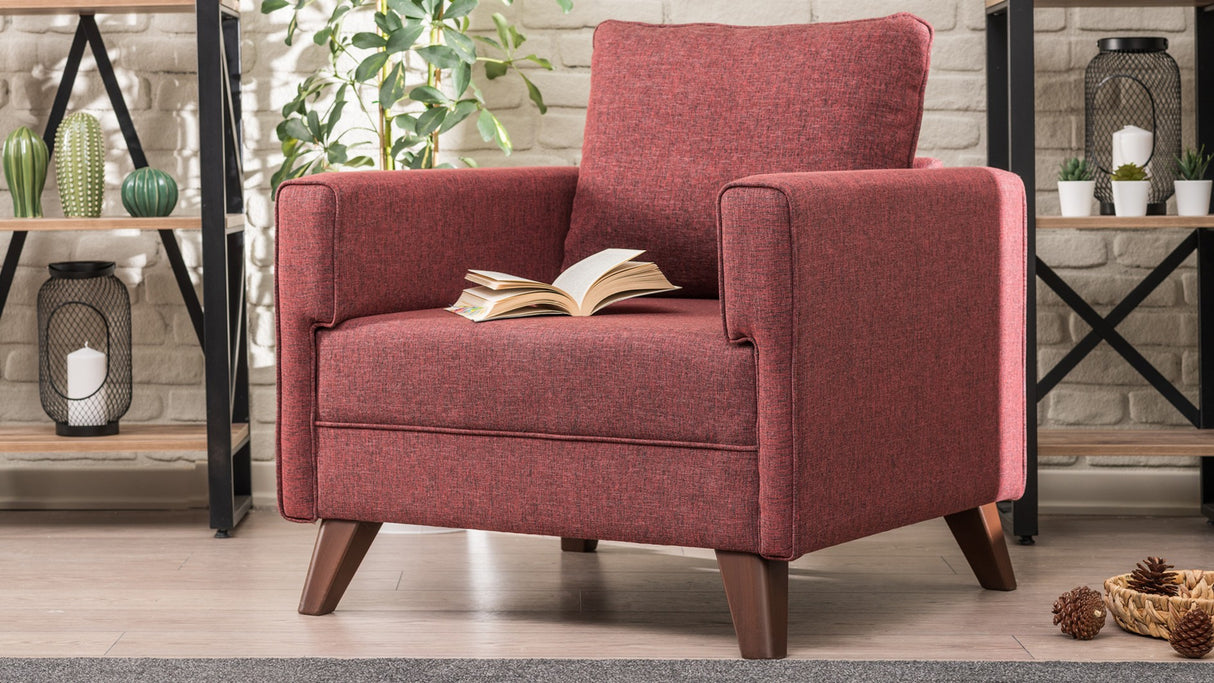 Fauteuil Bella Claret Rouge