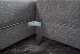 Canapé d'angle avec fonction couchage Eris Anthracite