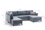 Canapé d'angle avec fonction couchage Belen Anthracite