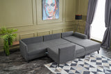 Canapé d'angle avec fonction couchage Belen Anthracite