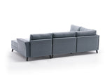 Canapé d'angle avec fonction couchage Eris Blue