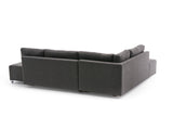 Canapé d'angle avec fonction couchage Gauche Manama Anthracite