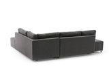 Canapé d'angle avec fonction couchage Droit Manama Anthracite