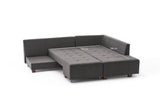 Canapé d'angle avec fonction couchage Droit Manama Anthracite