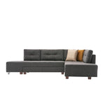 Canapé d'angle avec fonction couchage Droit Manama Anthracite