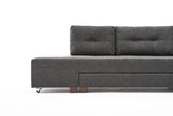 Canapé d'angle avec fonction couchage Droit Manama Anthracite