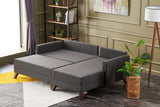 Canapé d'angle avec fonction couchage Droite Bella Anthracite