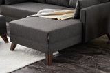 Canapé d'angle avec fonction couchage Droite Bella Anthracite