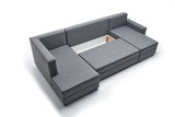 Canapé d'angle avec fonction couchage Ece Gris