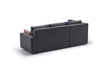 Canapé d'angle avec fonction couchage Gauche Ece Anthracite