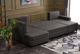 Canapé d'angle avec fonction couchage Ece Anthracite