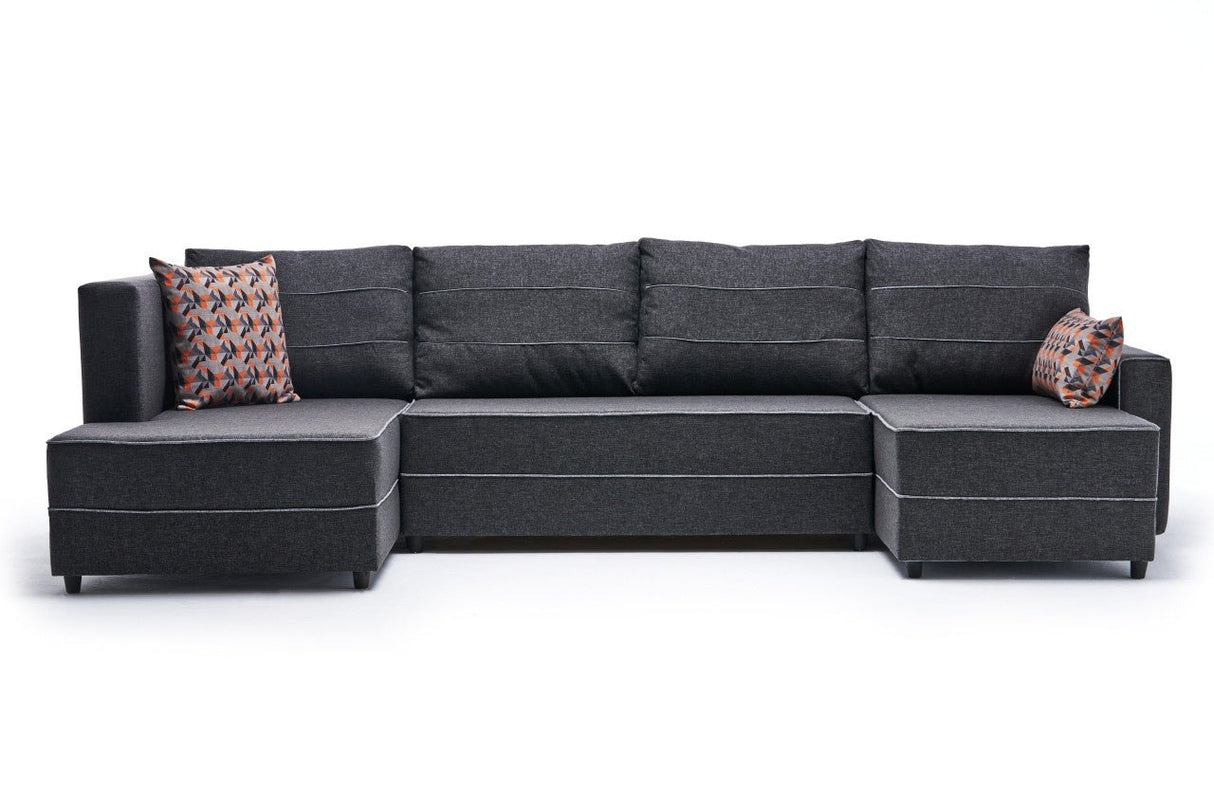 Canapé d'angle avec fonction couchage Ece Anthracite