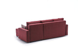 Canapé d'angle avec fonction couchage Droit Ece Claret Rouge