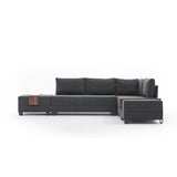 Canapé d'angle avec fonction couchage Right Fly Anthracite