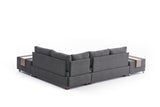 Canapé d'angle avec fonction couchage Right Fly Anthracite