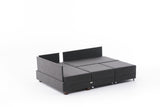 Canapé d'angle avec fonction couchage Left Fly Anthracite