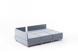 Canapé d'angle avec fonction couchage Left Fly Blue