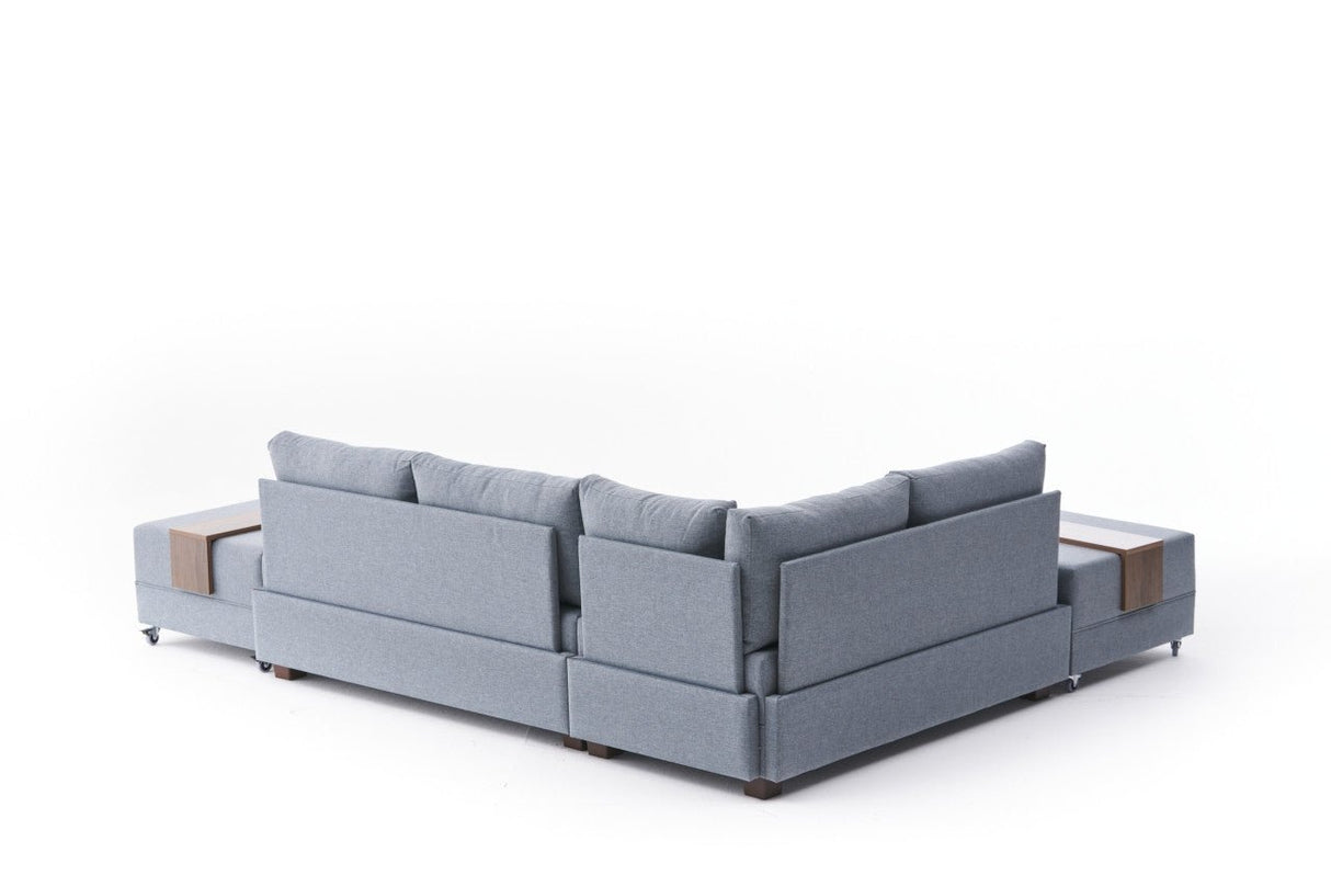 Canapé d'angle avec fonction couchage Left Fly Blue