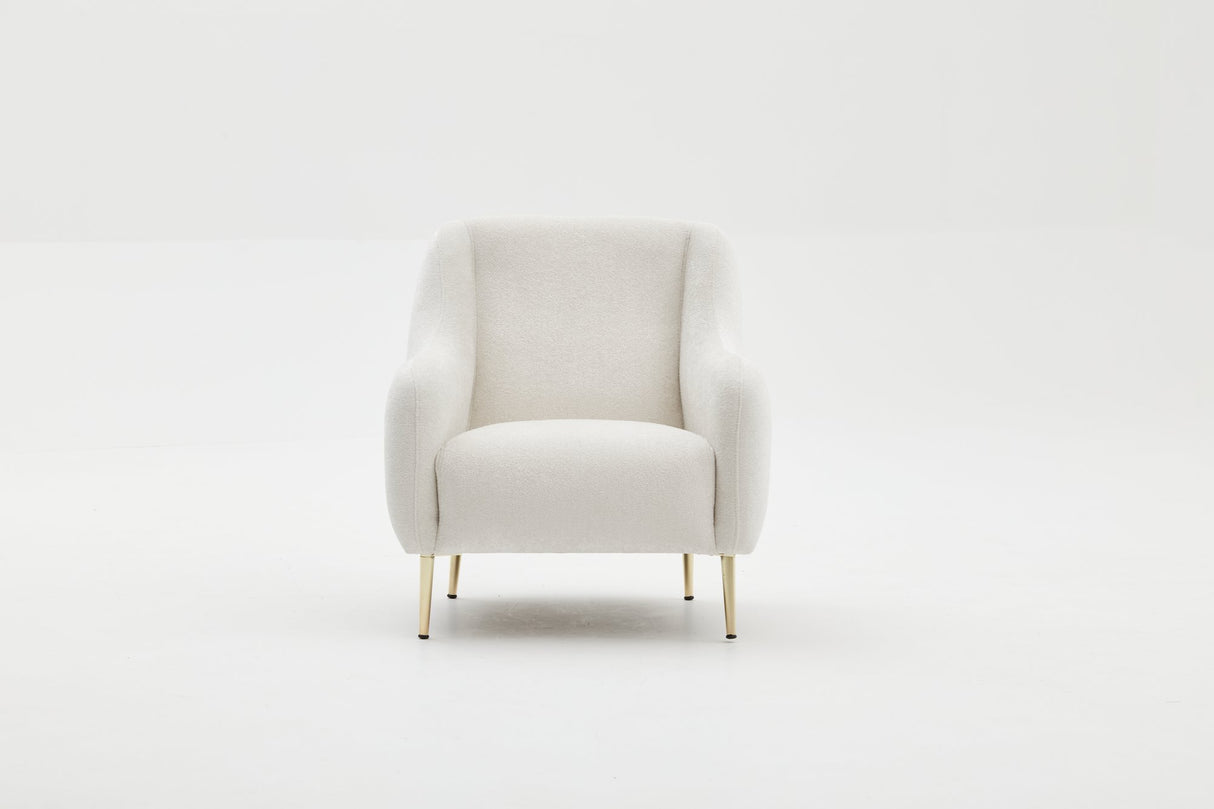 Fauteuil Simena Crème Or