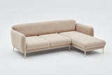 Canapé d'angle avec fonction couchage Droit Simena Beige - Golden Leg