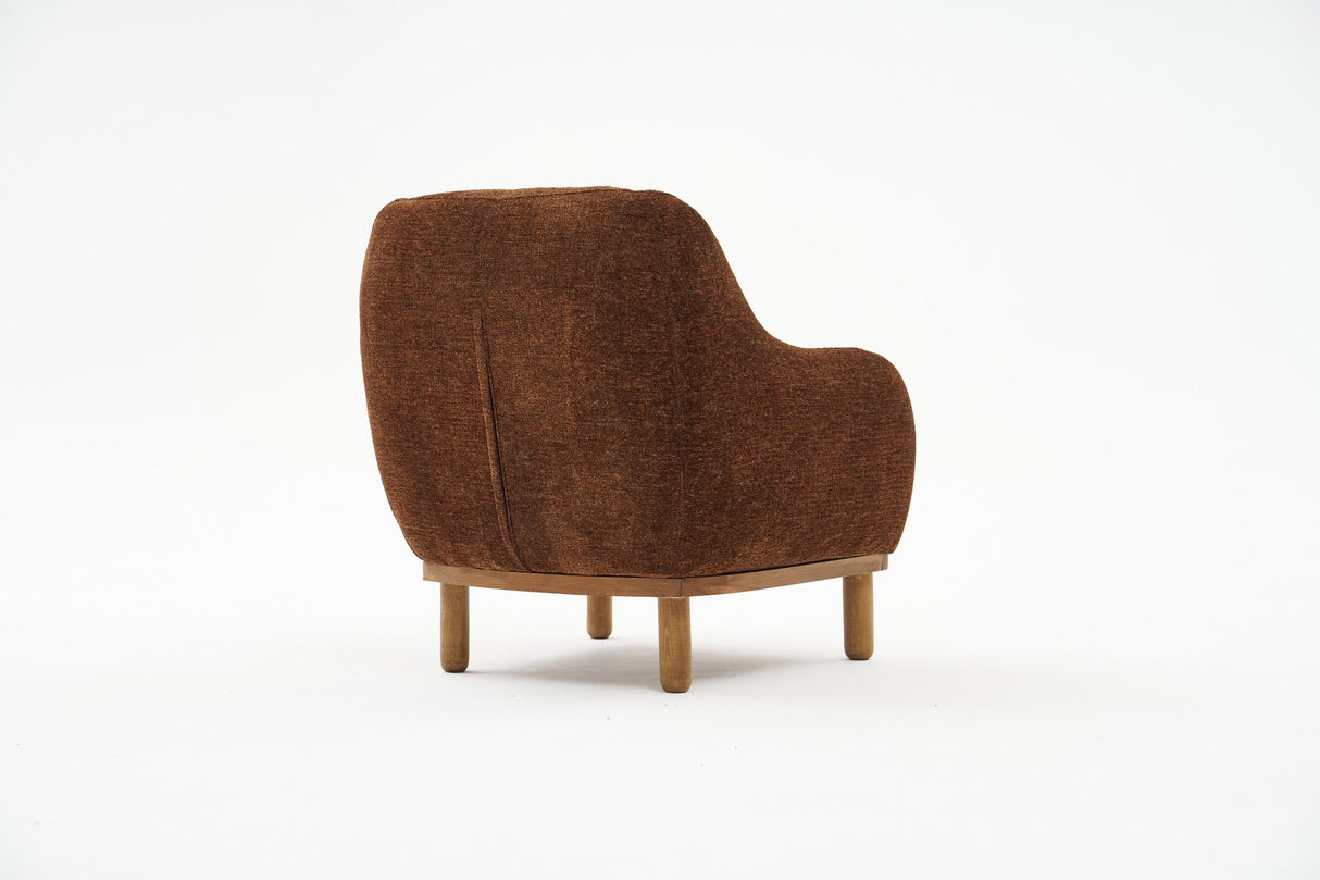 Fauteuil Rens Marron Cuivré