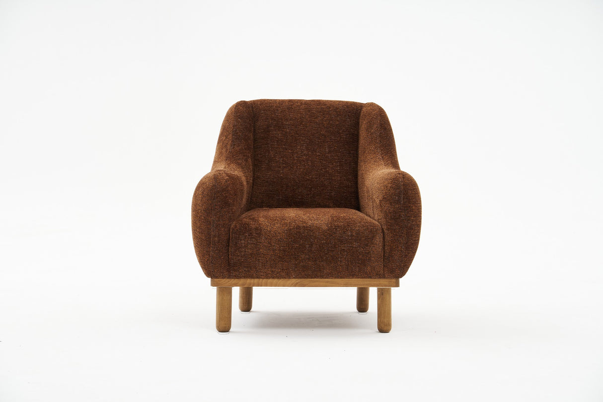 Fauteuil Rens Marron Cuivré