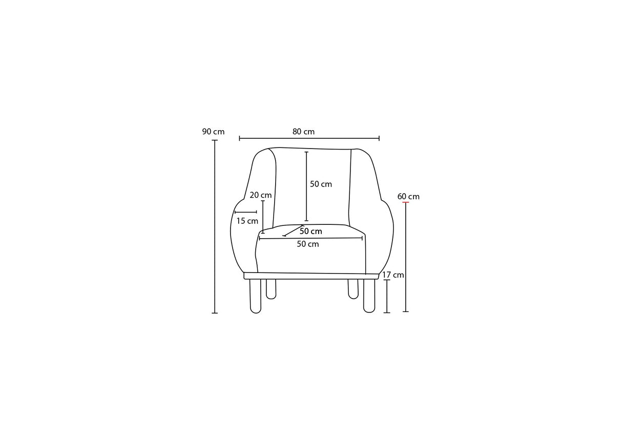 Fauteuil Rens Marron Cuivré