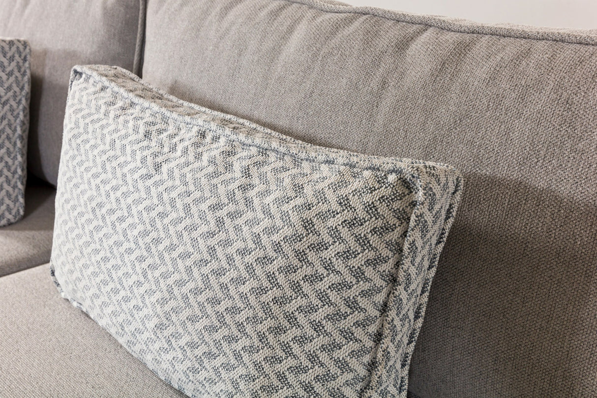 Canapé d'angle avec fonction couchage Gauche Matris Gris