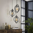 Lampe suspendue Otan DH Intérieur Charbon LxlxH 48x46x45 Métal Photo d'ambiance vue de face diagonale