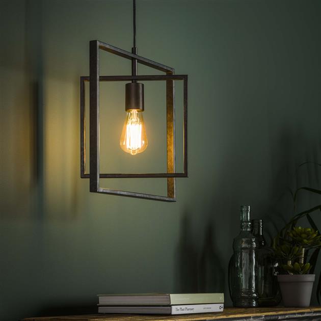 Lampe suspendue industrielle Kody Square Metal