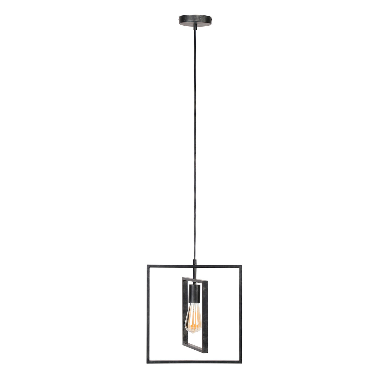 Lampe suspendue industrielle Kody Square Metal